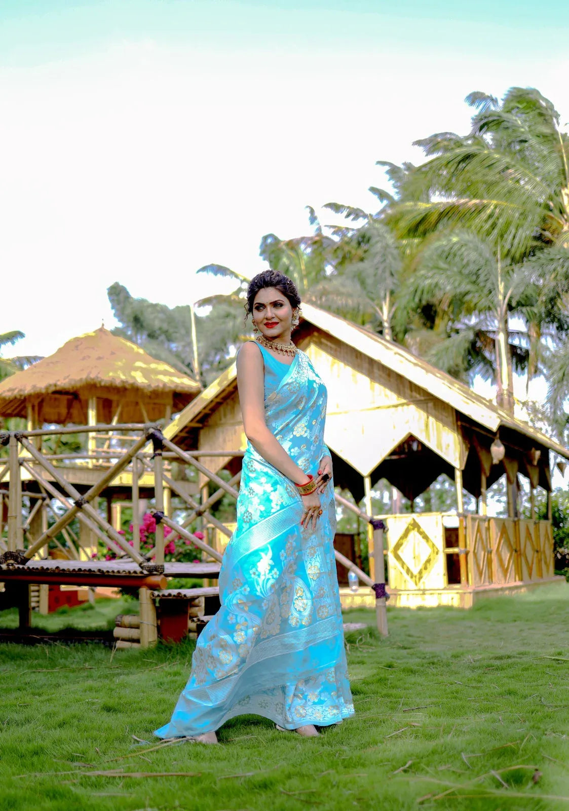 Beautiful Designer Soft Pure Jamdani Cotton Saree