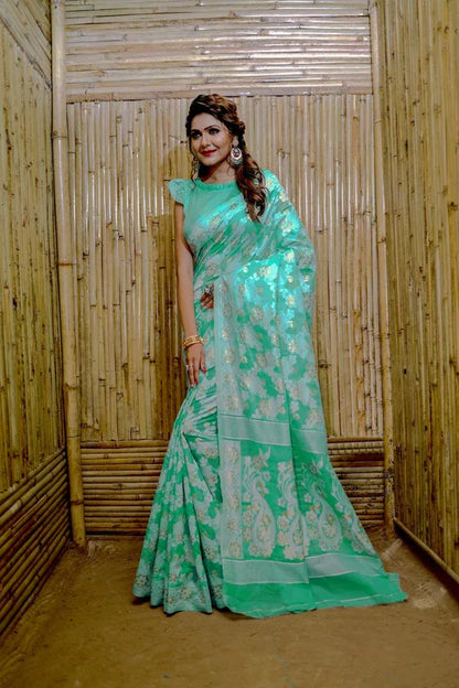 Beautiful Designer Soft Pure Jamdani Cotton Saree