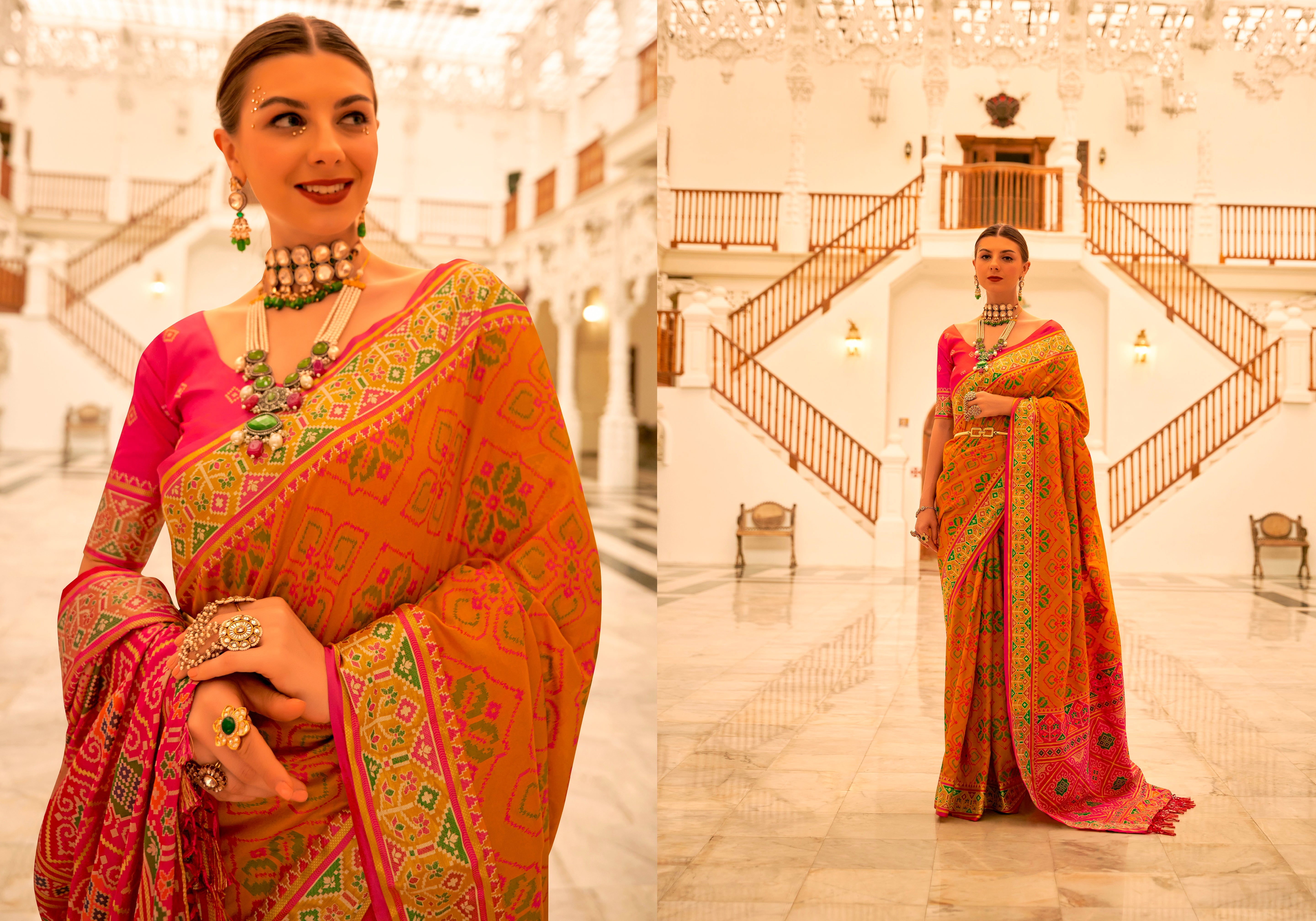 Beautiful Designer Traditional Wear Pure Patola Banarasi Silk Saree