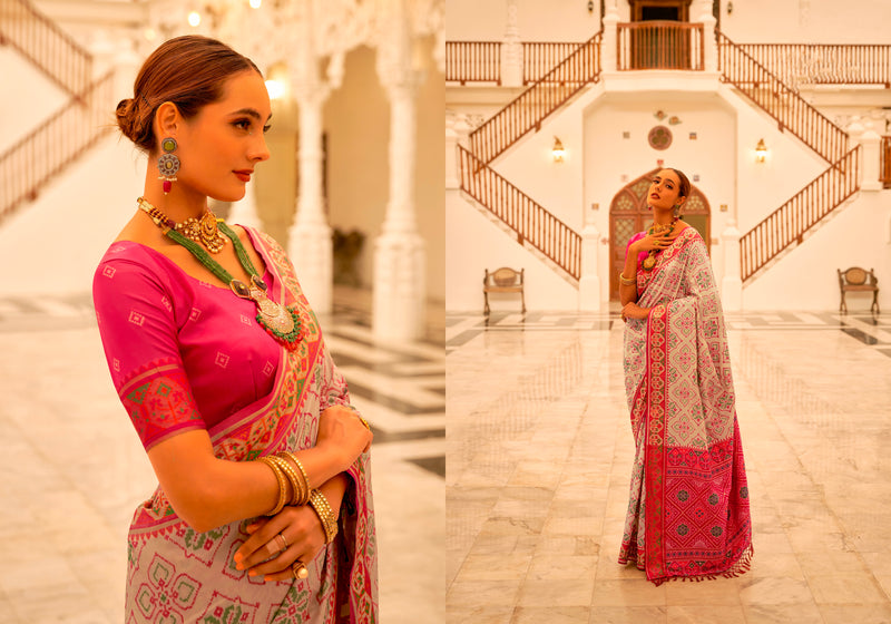 Beautiful Designer Traditional Wear Pure Patola Banarasi Silk Saree