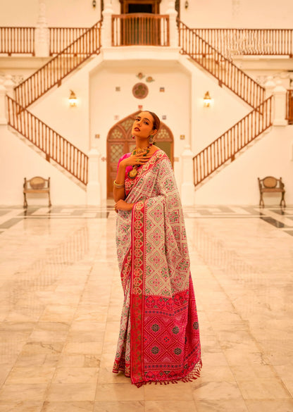 Beautiful Designer Traditional Wear Pure Patola Banarasi Silk Saree