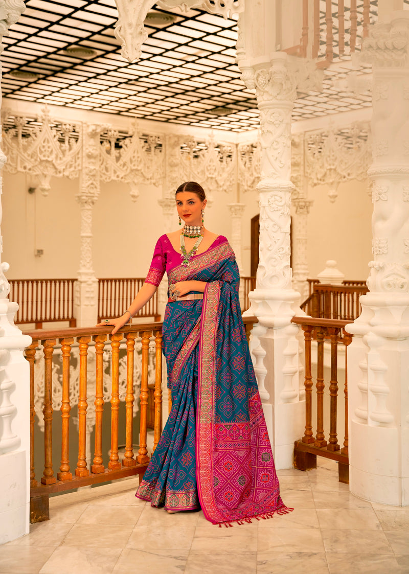 Beautiful Designer Traditional Wear Pure Patola Banarasi Silk Saree