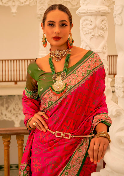 Beautiful Designer Traditional Wear Pure Patola Banarasi Silk Saree