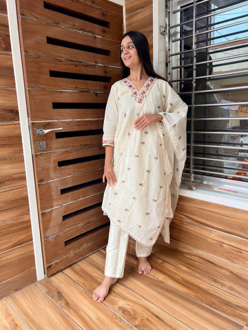 Beautiful Designer Summer Special Pure Cotton Khadi Jeqard Salwar Suit