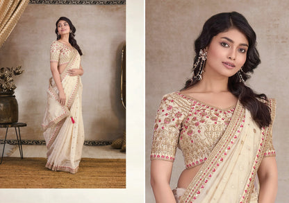 Beautiful Designer Occasion Wear Pure Organza Saree