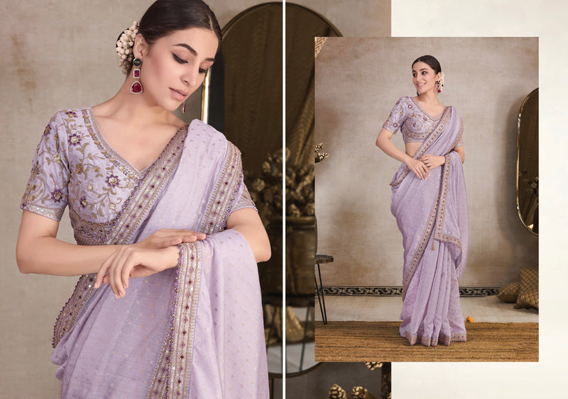 Beautiful Designer Occasion Wear Pure Organza Saree