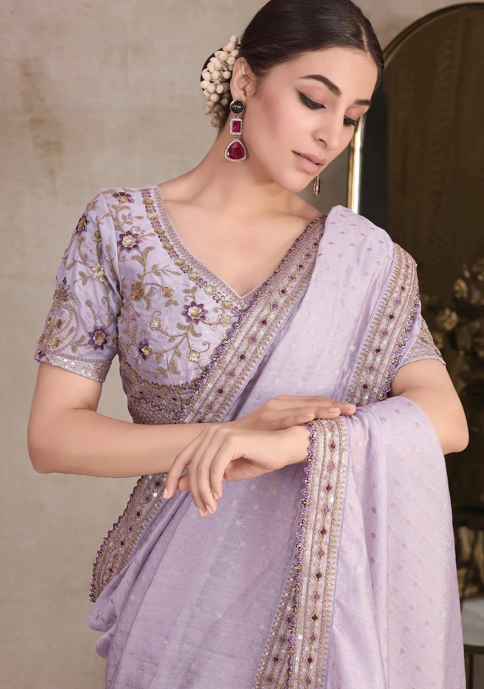 Beautiful Designer Occasion Wear Pure Organza Saree