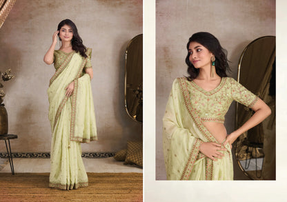 Beautiful Designer Occasion Wear Pure Organza Saree