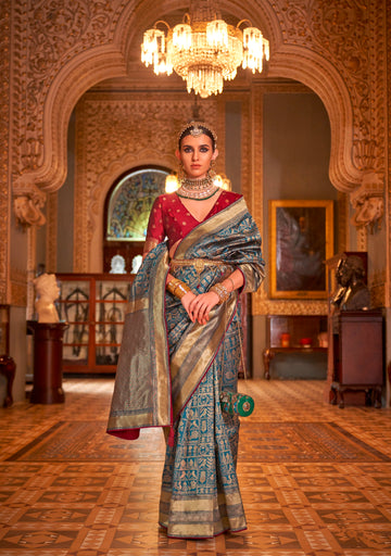 Designer Occasion Wear Soft Silk With Banarasi Weaving Design Saree