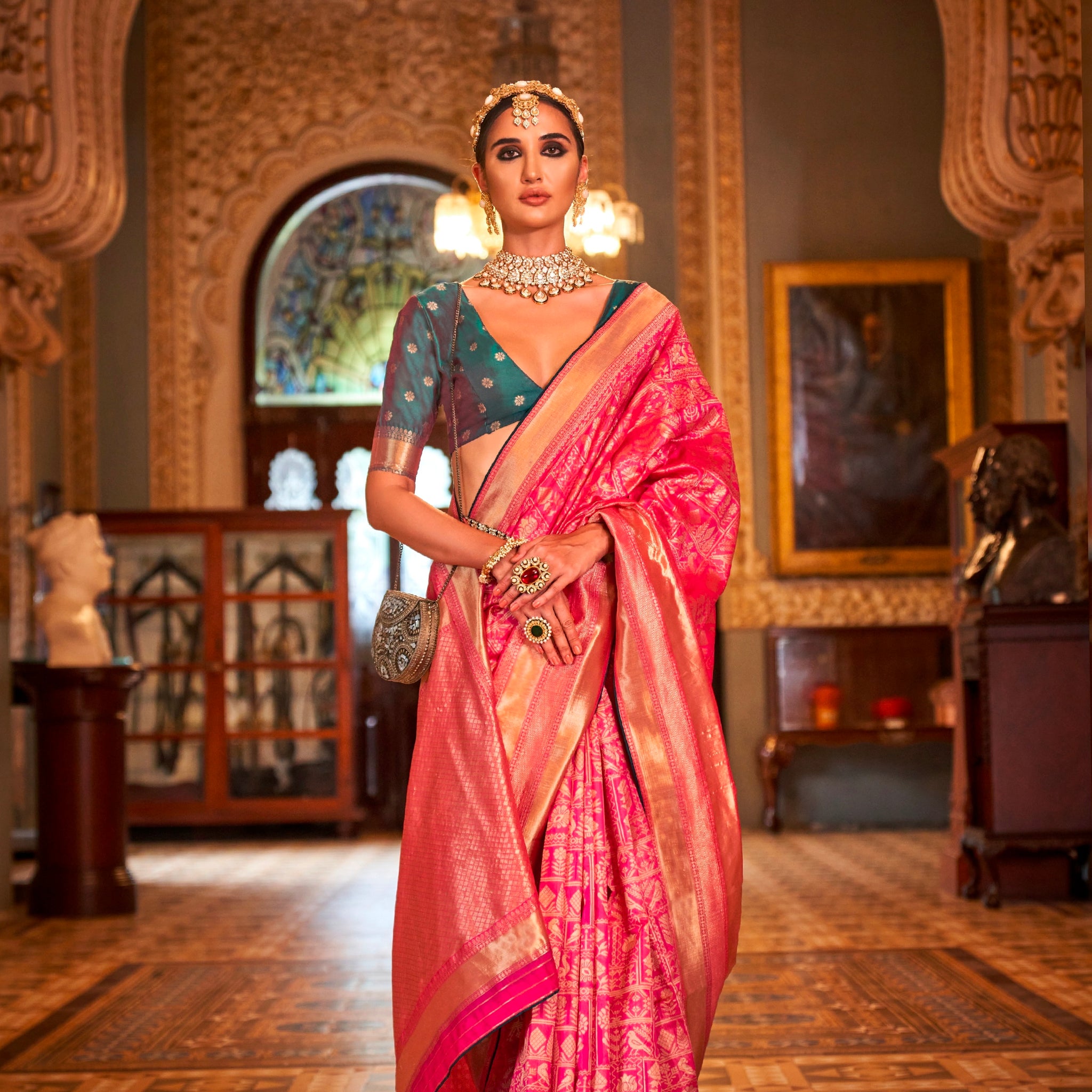 Designer Occasion Wear Soft Silk With Banarasi Weaving Design Saree