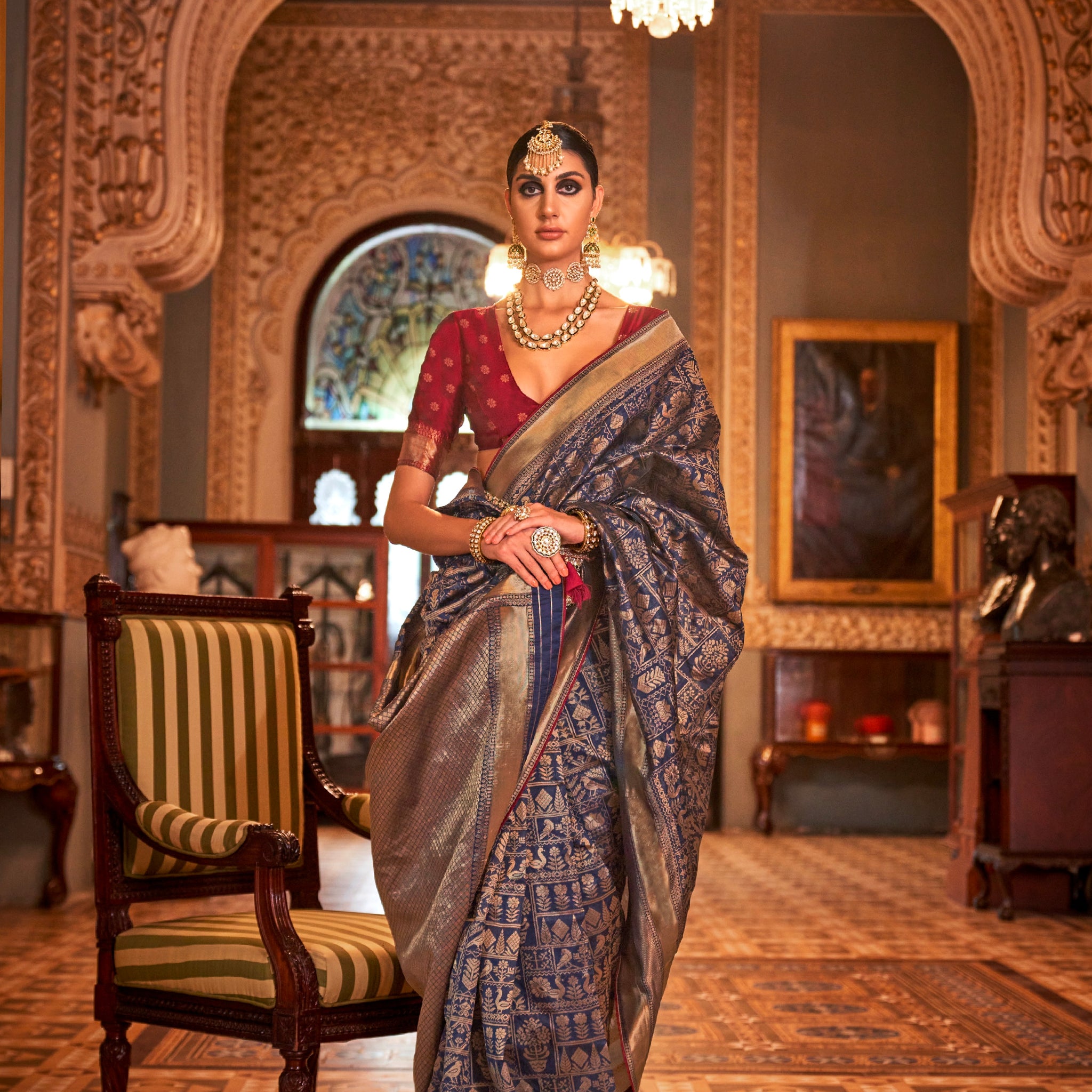 Designer Occasion Wear Soft Silk With Banarasi Weaving Design Saree