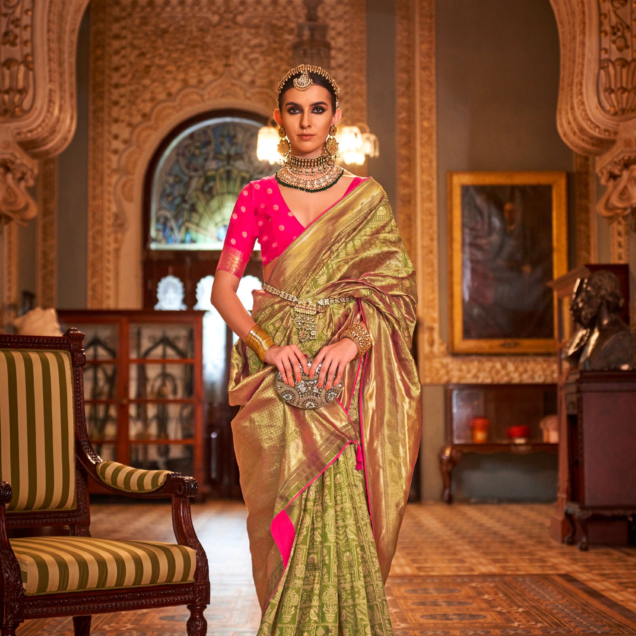 Designer Occasion Wear Soft Silk With Banarasi Weaving Design Saree