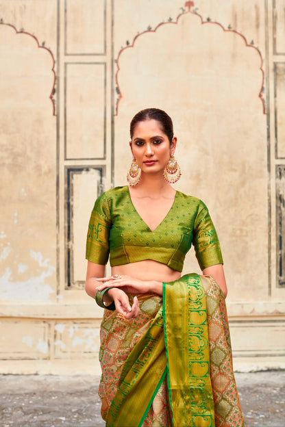 Beautiful Designer Occasion Wear Pure Pattu Silk With Full Zari Weaving Saree