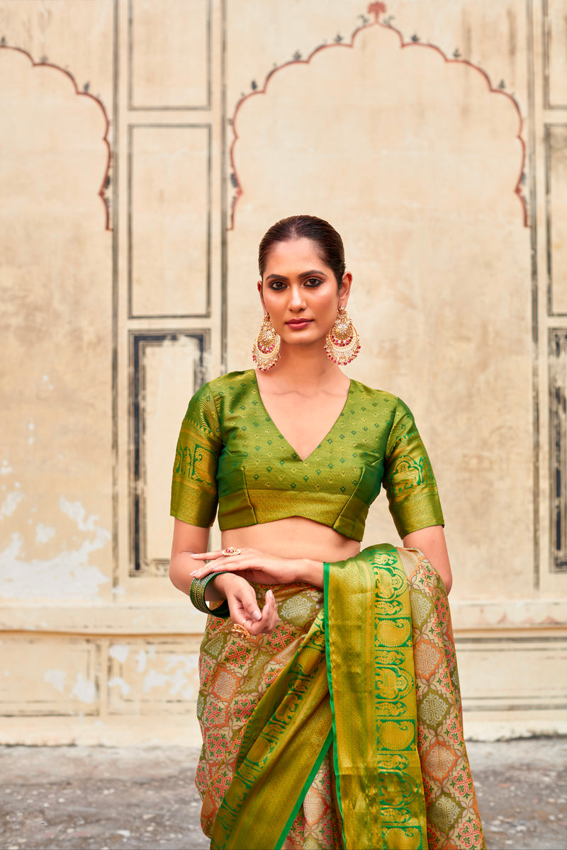 Beautiful Designer Occasion Wear Pure Pattu Silk With Full Zari Weaving Saree