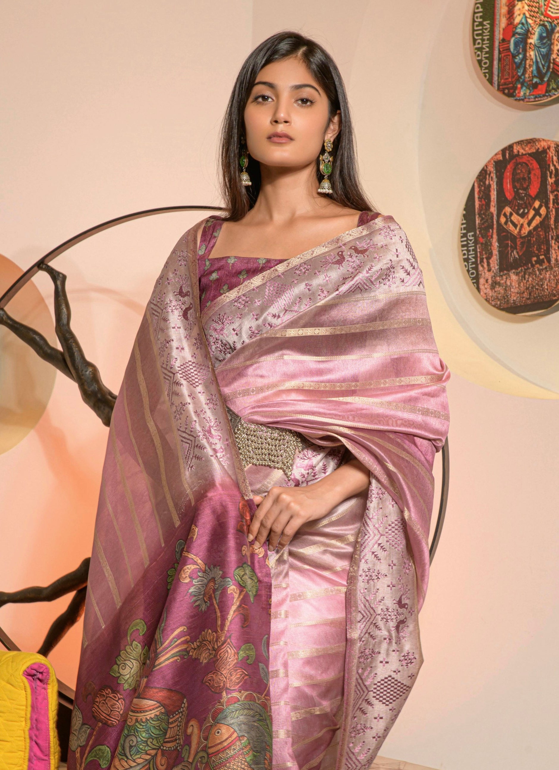 Beautiful Designer Occasion Wear Kora Silk With Digital Print Saree