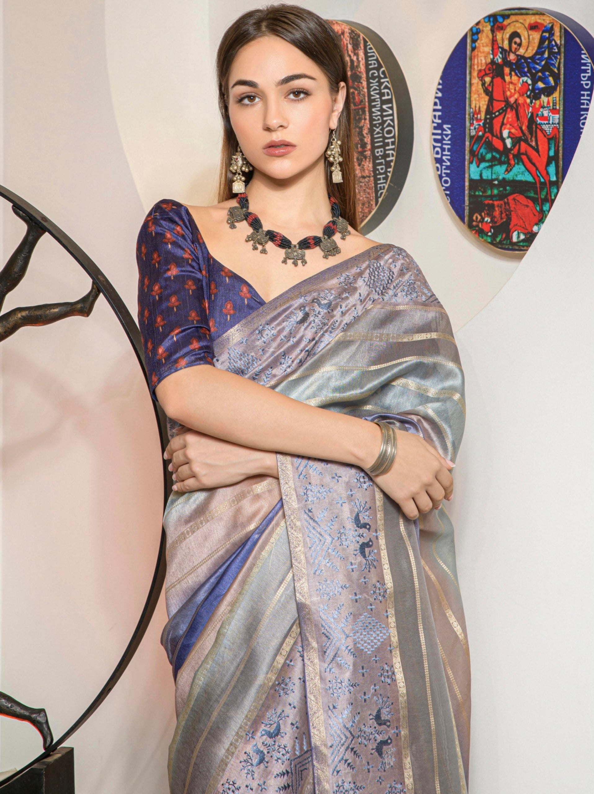 Beautiful Designer Occasion Wear Kora Silk With Digital Print Saree