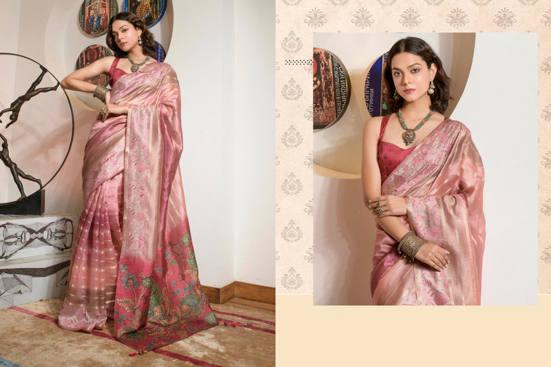 Beautiful Designer Occasion Wear Kora Silk With Digital Print Saree