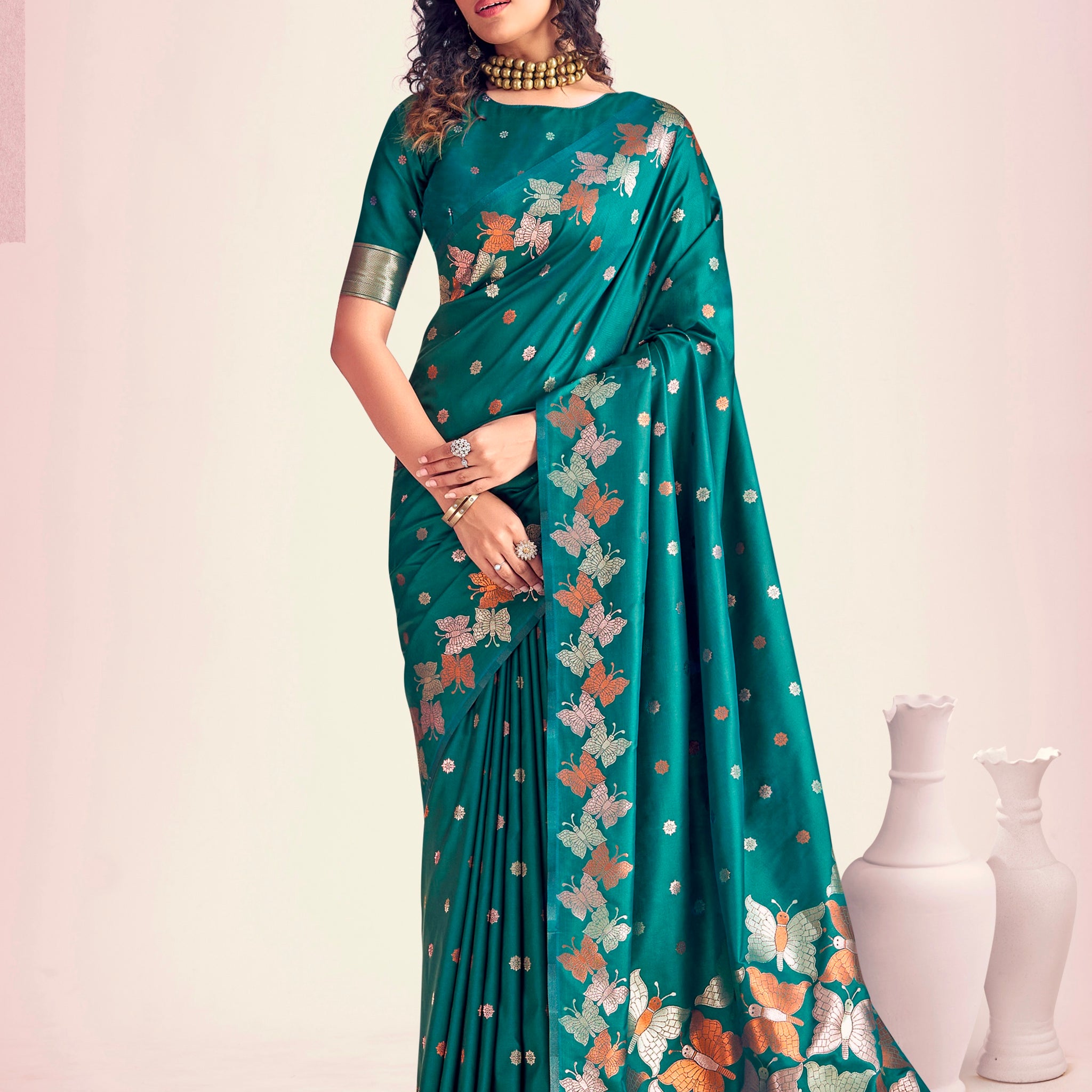 Beautiful Designer Festive Wear Soft Banarasi Silk Saree