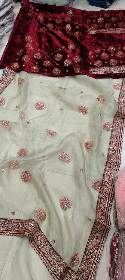 Beautiful Designer Heavy Soft Tissu Orgenza Silk Saree