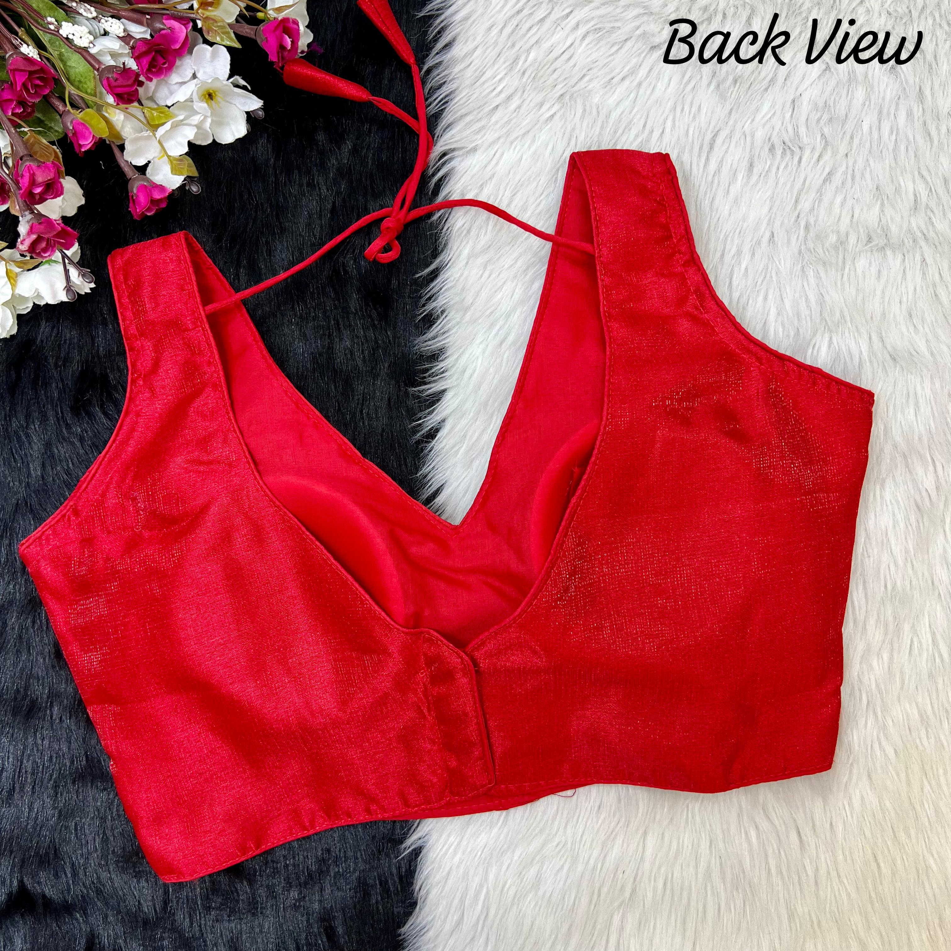 Beautiful Designer Readymade Milan Silk Pleated Blouse