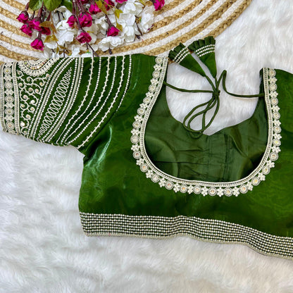 Beautiful Designer Readymade Heavy Soft Silky Zimichoo Blouse