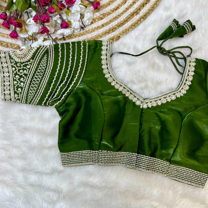 Beautiful Designer Readymade Heavy Soft Silky Zimichoo Blouse
