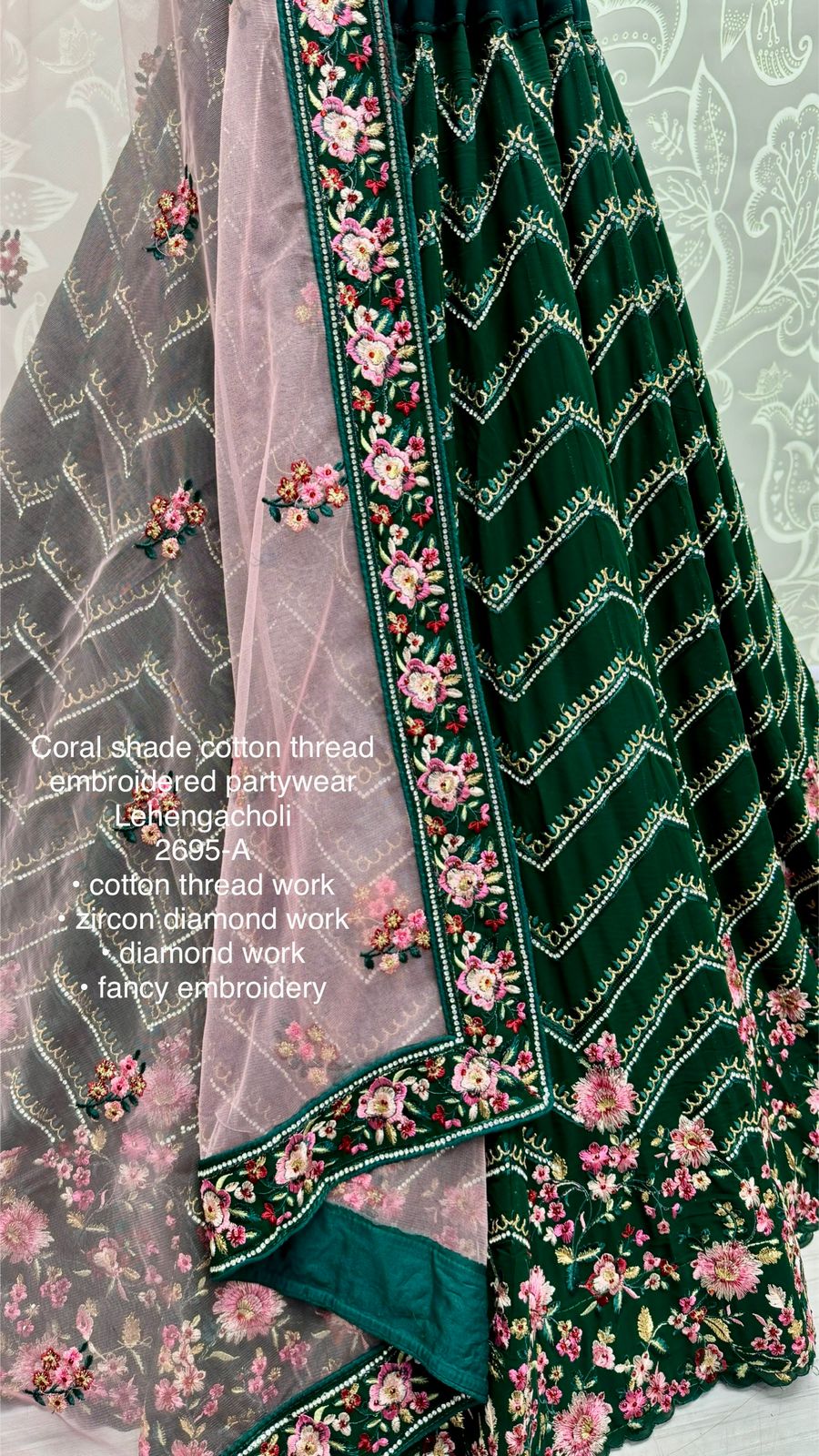 Beautiful Designer Bridal Pure Georgette With Sequence Lehenga Choli