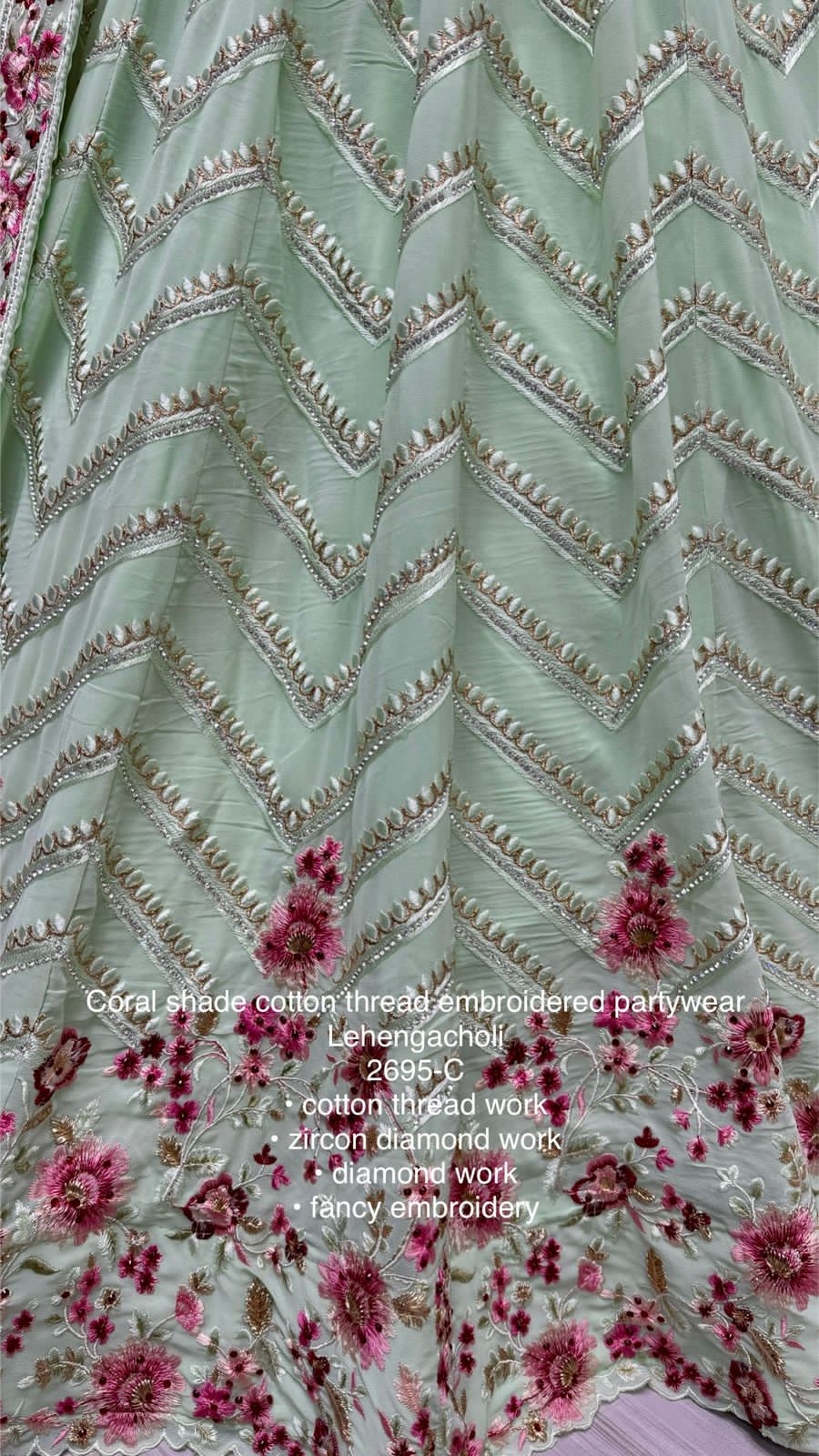 Beautiful Designer Bridal Pure Georgette With Sequence Lehenga Choli