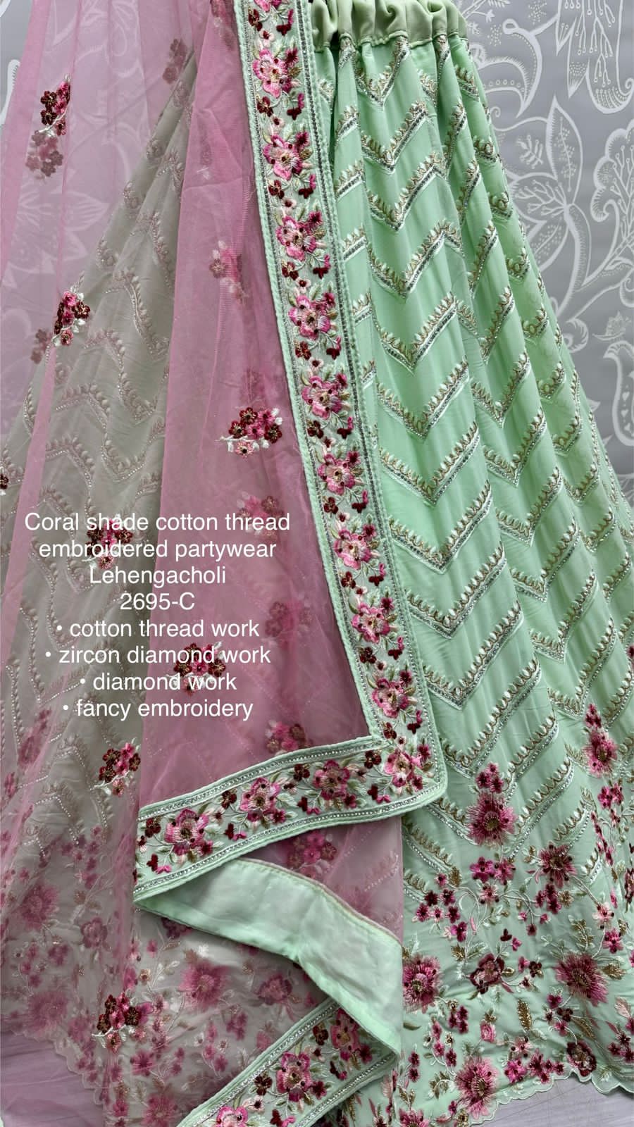 Beautiful Designer Bridal Pure Georgette With Sequence Lehenga Choli