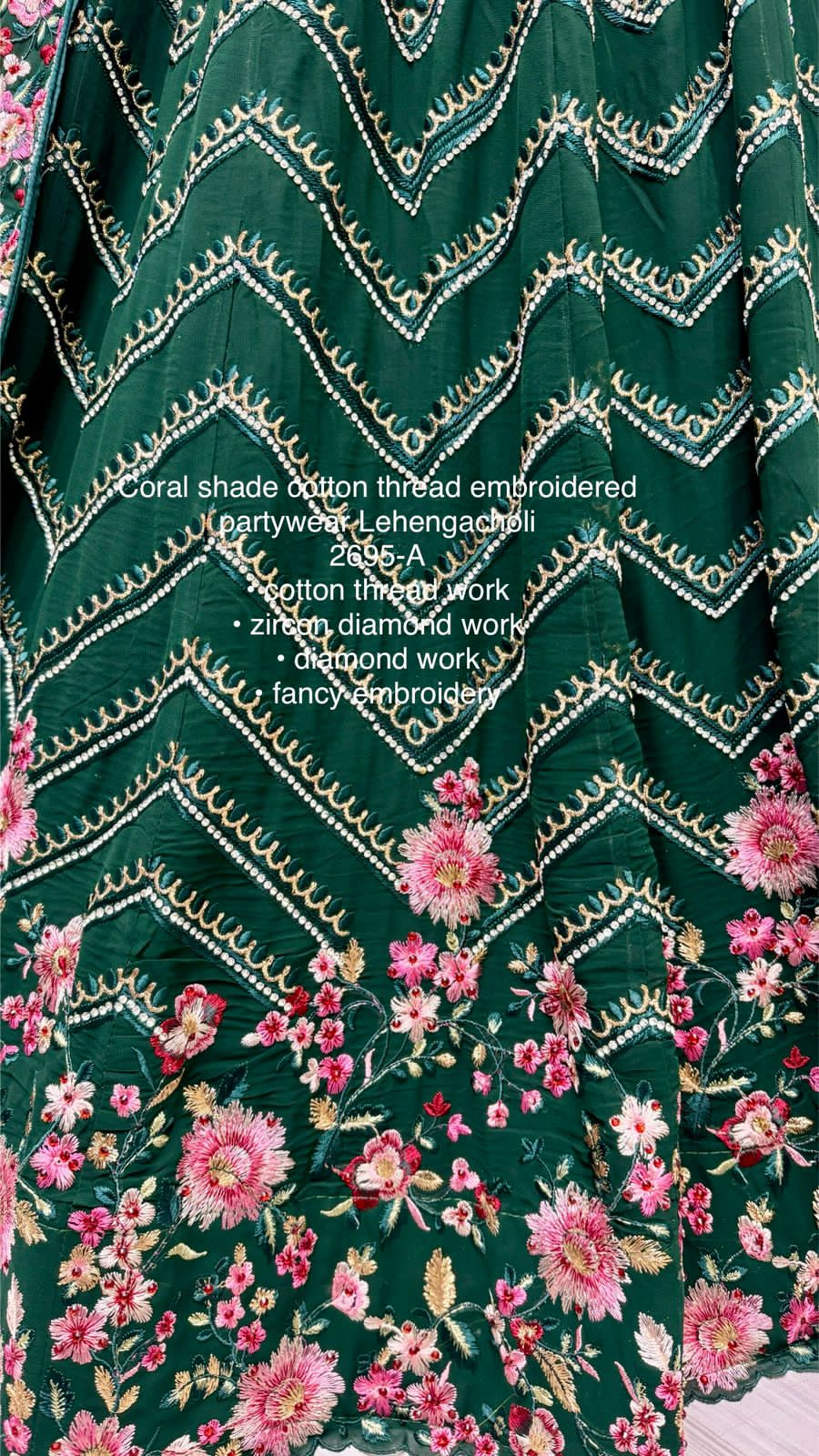 Beautiful Designer Bridal Pure Georgette With Sequence Lehenga Choli
