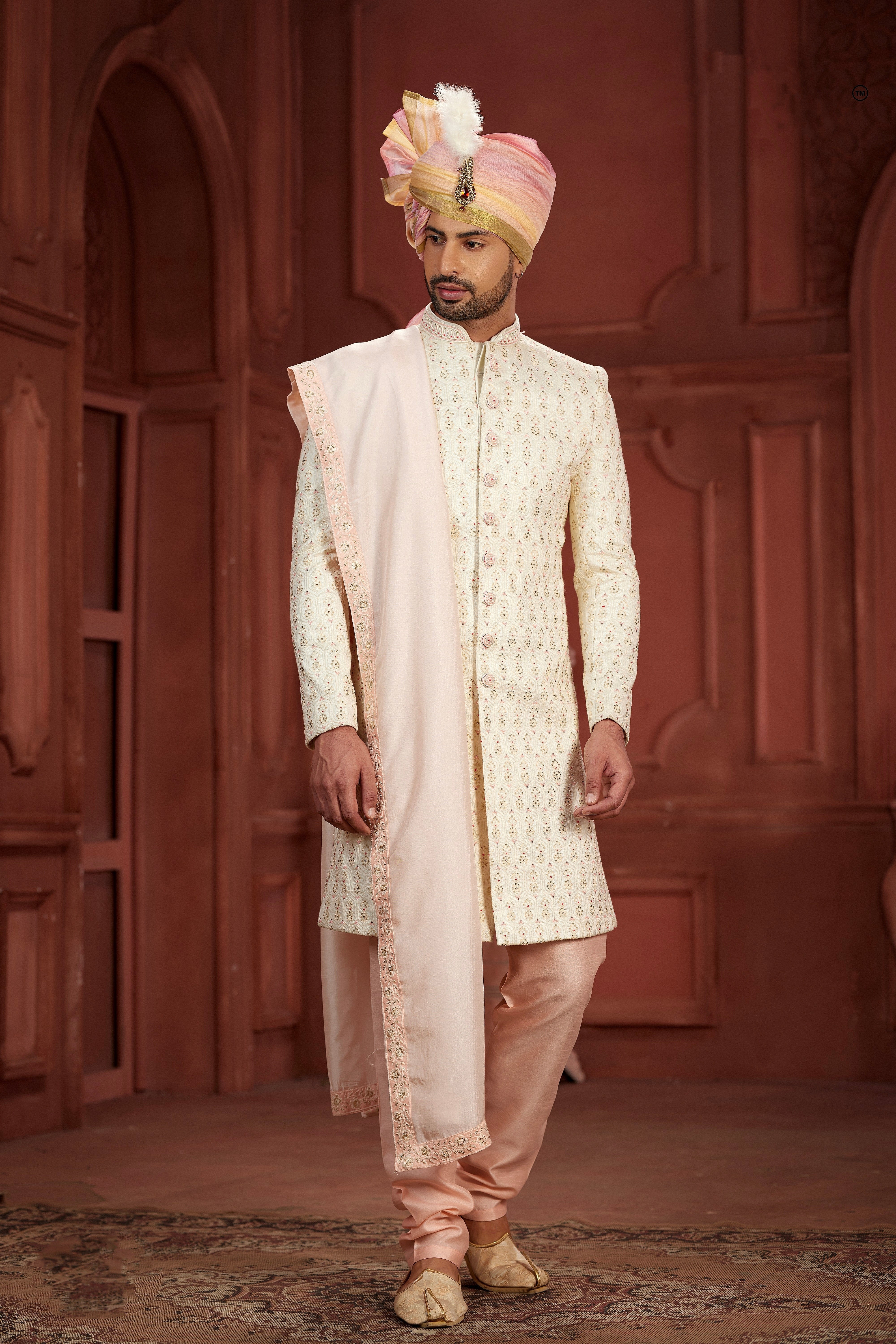 Indian Traditional Wedding Designer Sherwani Suit