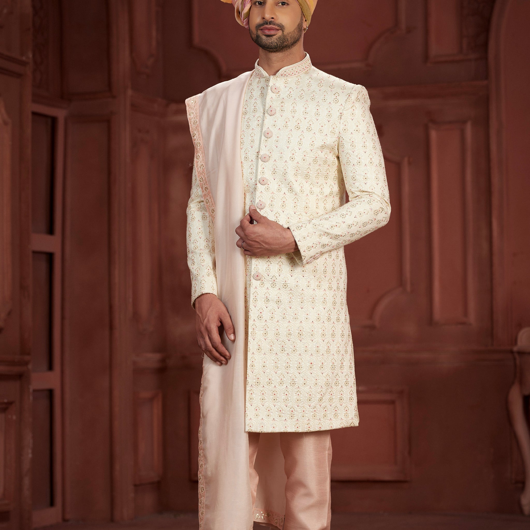 Indian Traditional Wedding Designer Sherwani Suit