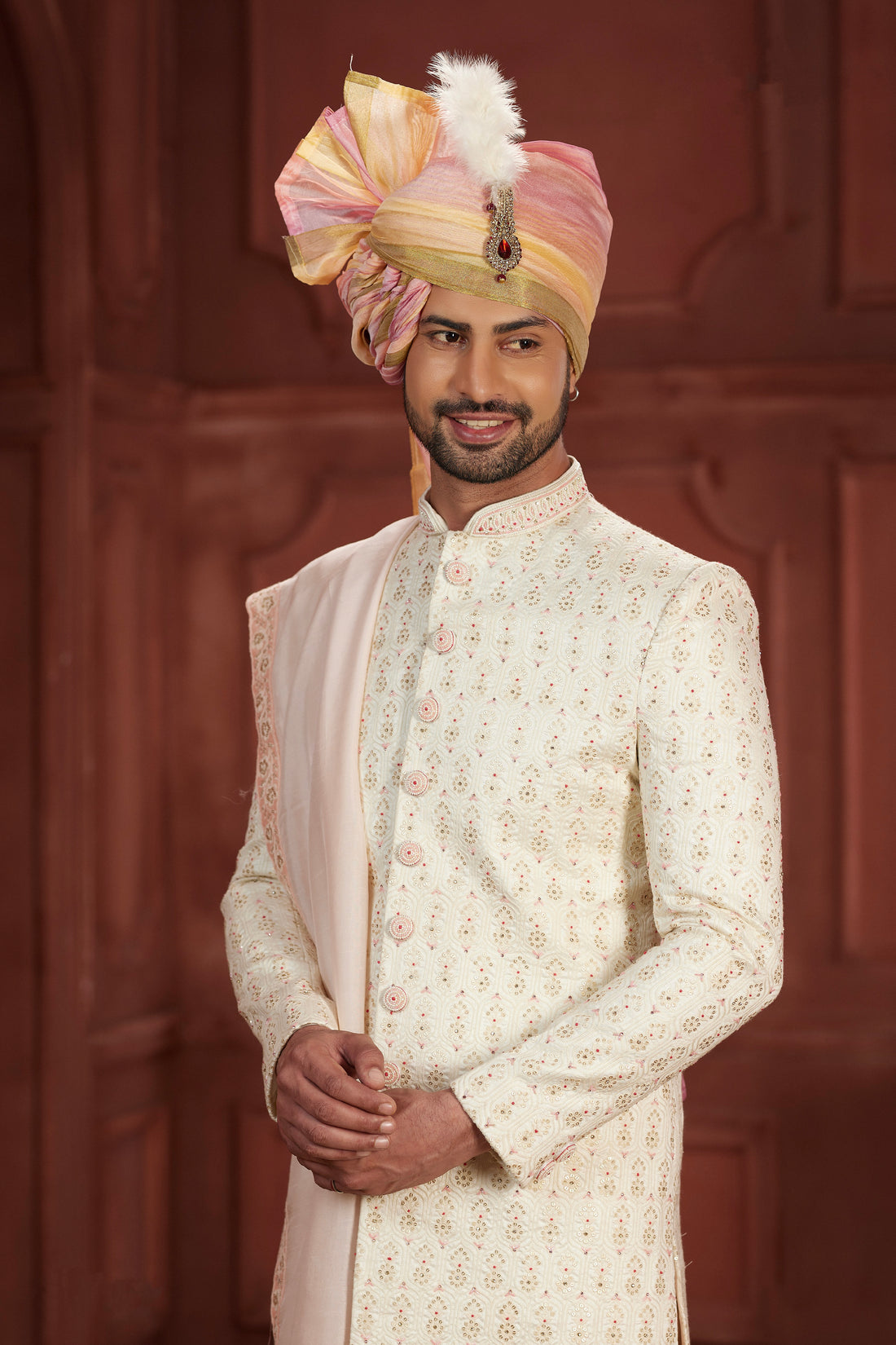 Indian Traditional Wedding Designer Sherwani Suit