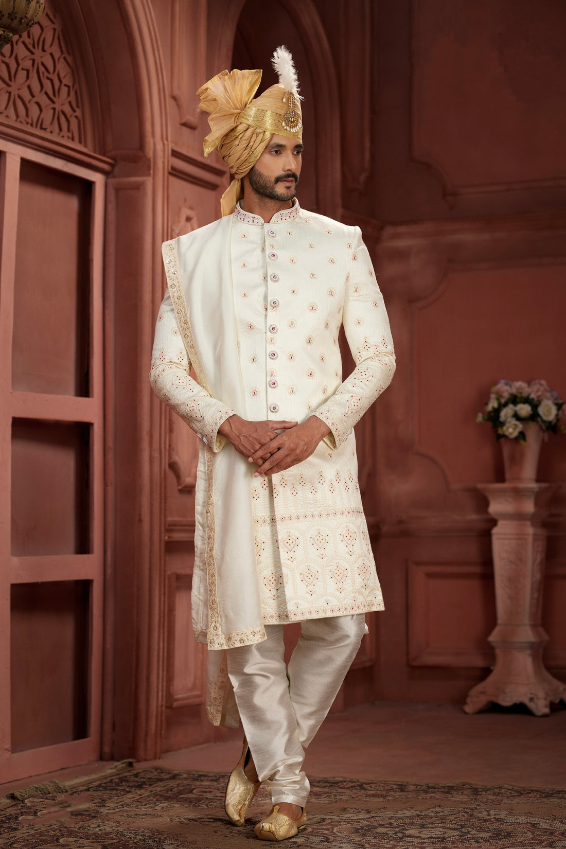 Indian Traditional Wedding Designer Sherwani Suit