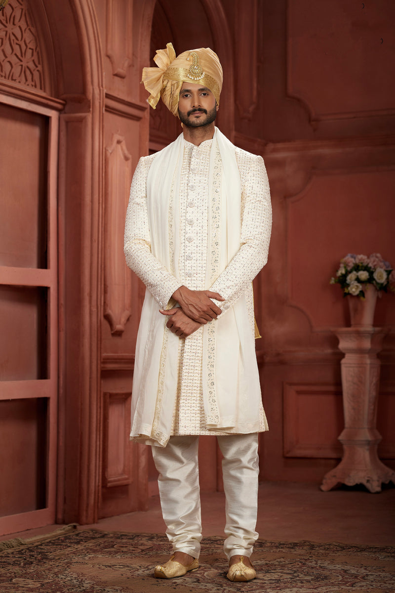 Indian Traditional Wedding Designer Sherwani Suit