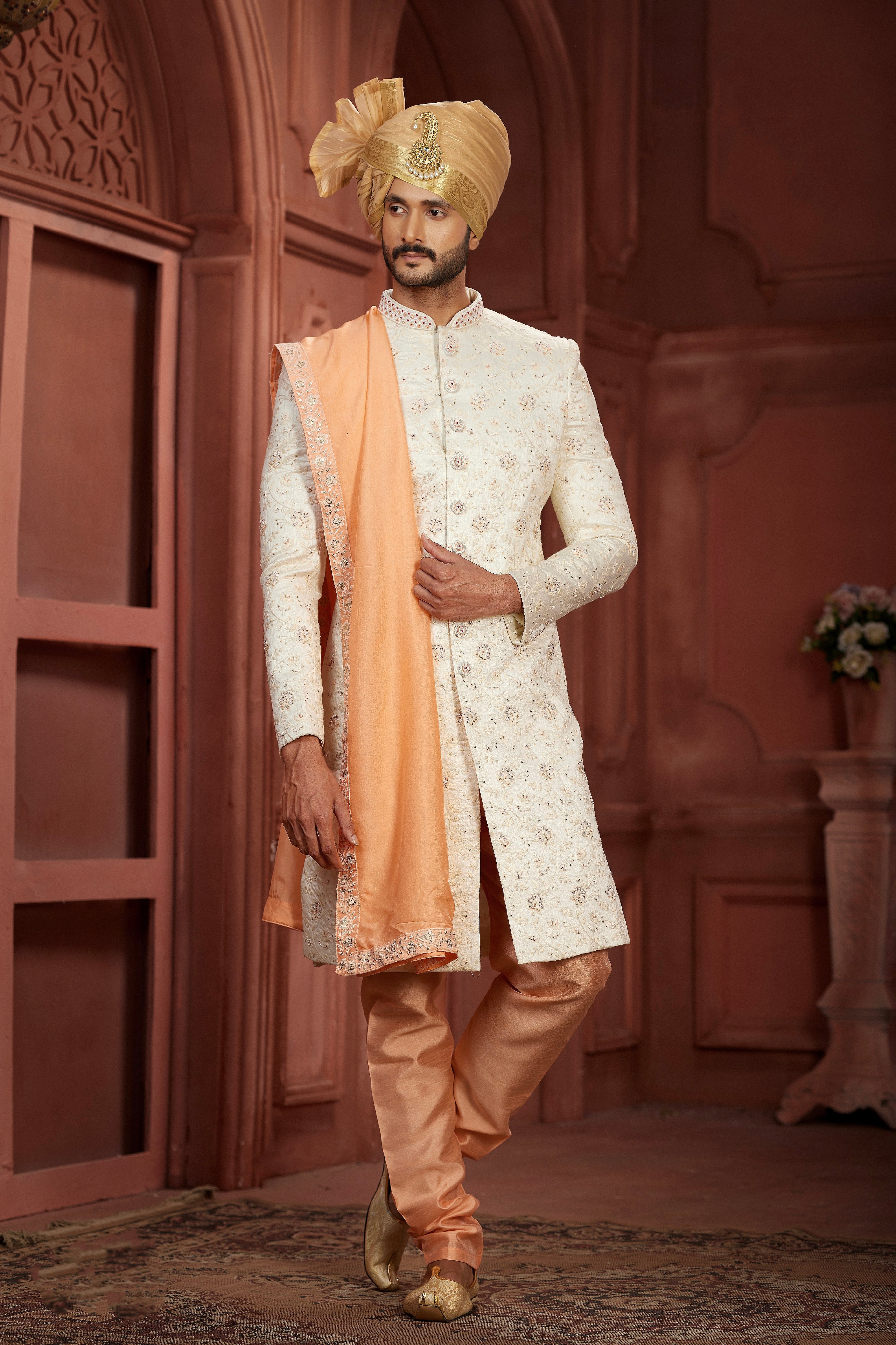 Indian Traditional Wedding Designer Sherwani Suit