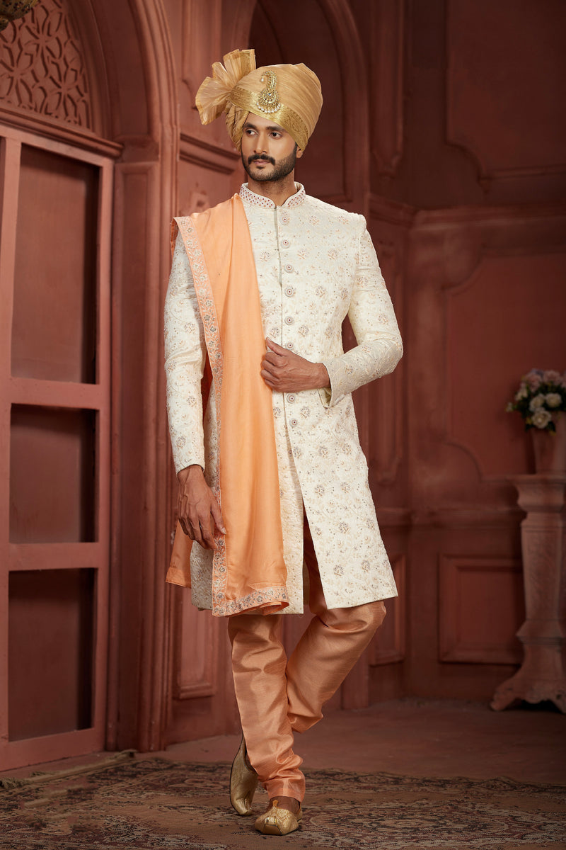Indian Traditional Wedding Designer Sherwani Suit