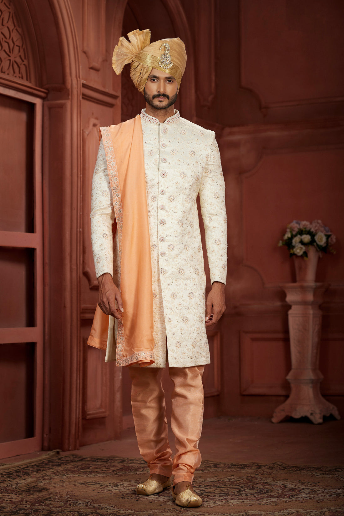 Indian Traditional Wedding Designer Sherwani Suit