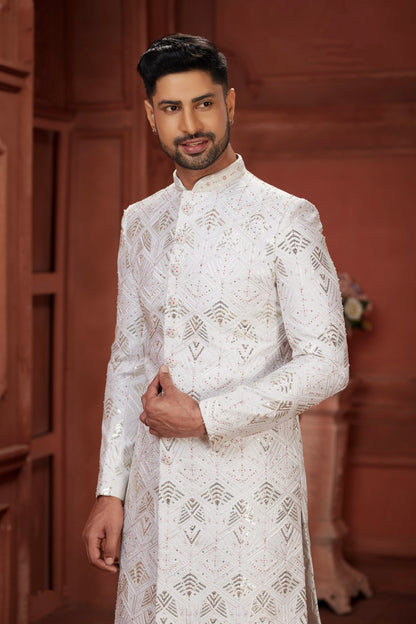 Indian Traditional Wedding Designer Sherwani Suit