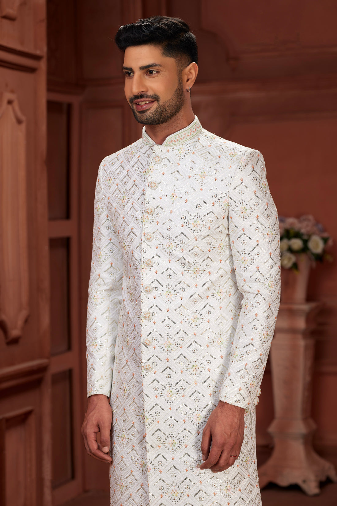 Indian Traditional Wedding Designer Sherwani Suit