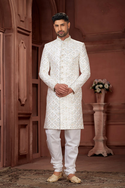 Indian Traditional Wedding Designer Sherwani Suit