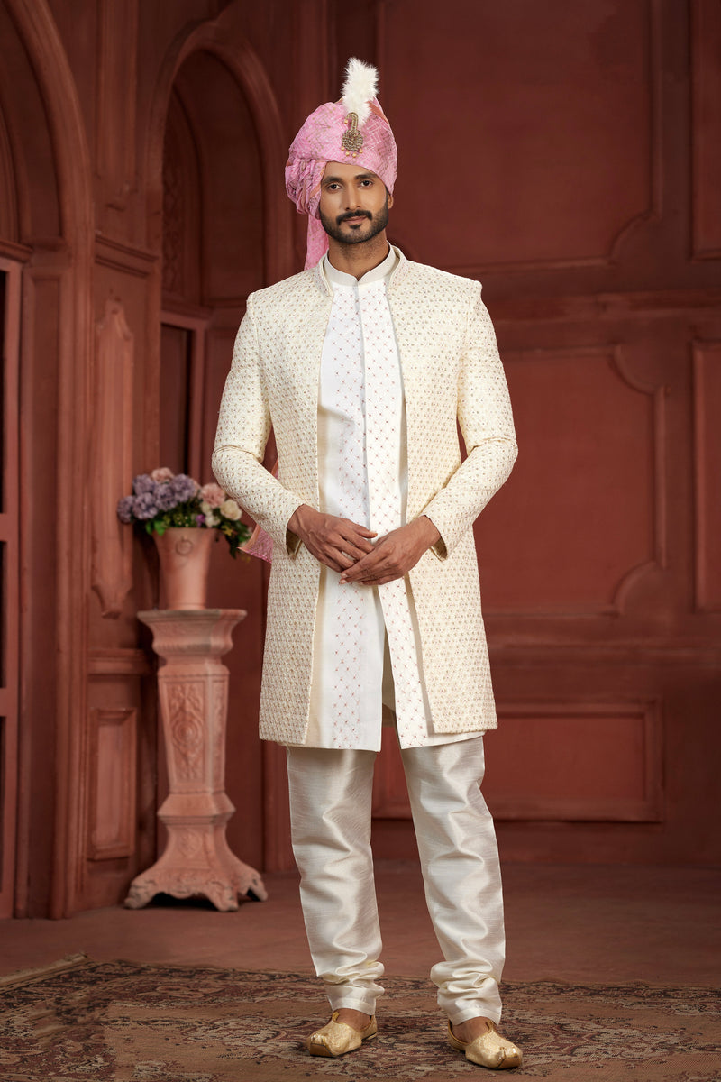 Indian Traditional Wedding Designer Sherwani Suit