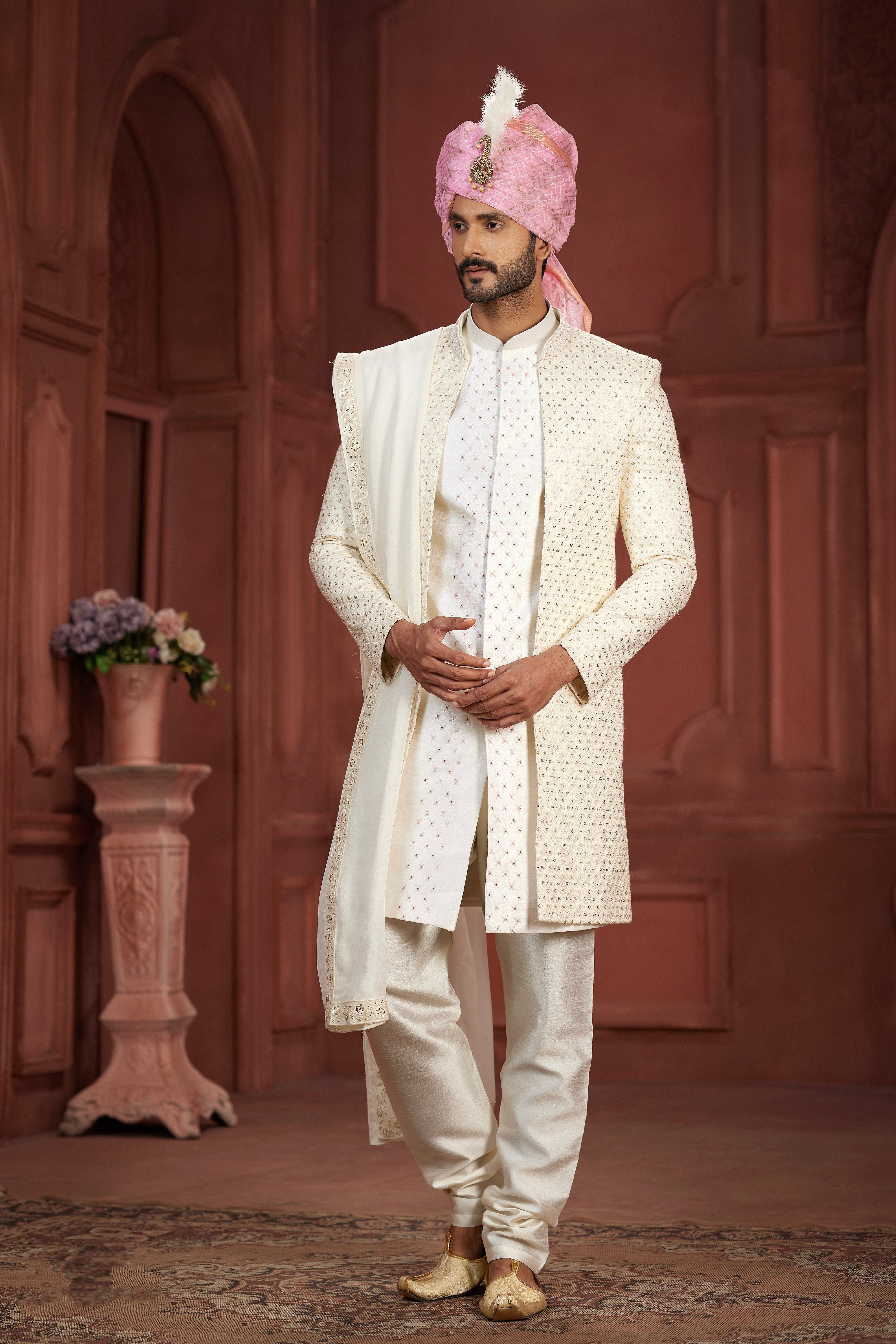 Indian Traditional Wedding Designer Sherwani Suit