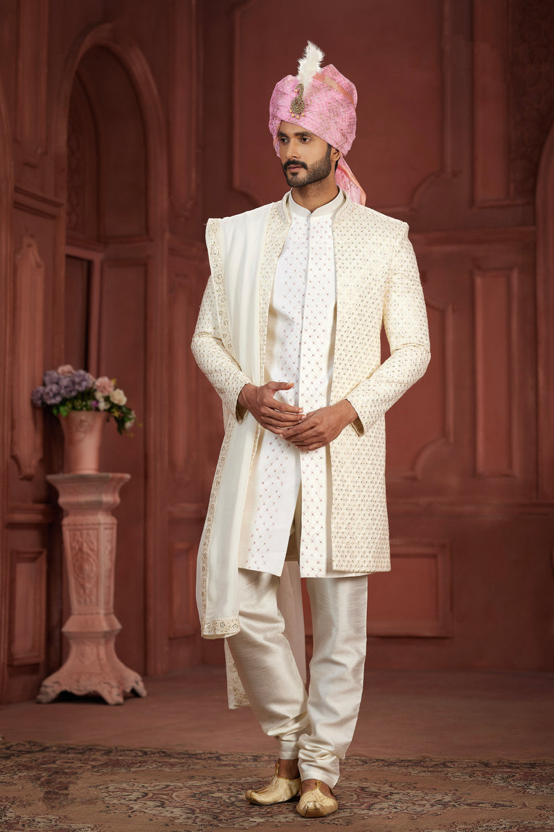 Indian Traditional Wedding Designer Sherwani Suit