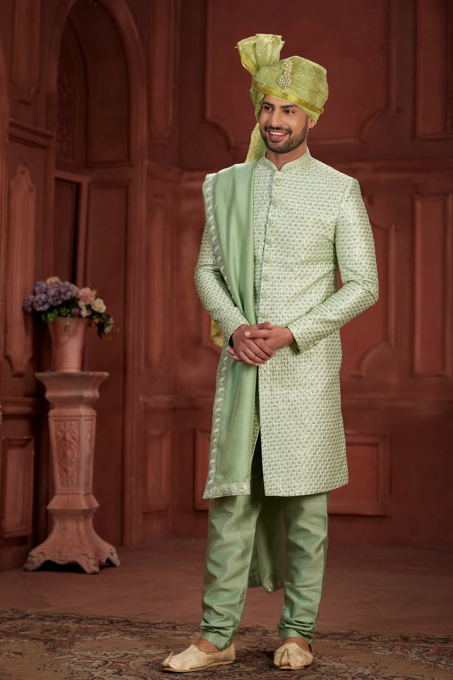 Indian Traditional Wedding Designer Sherwani Suit