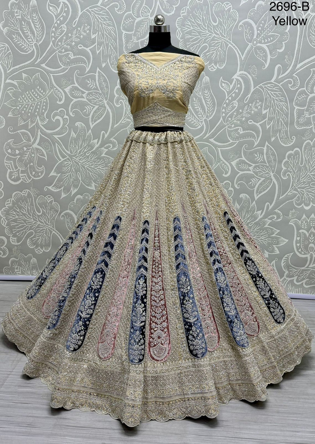 Beautiful Designer Bridal Pure Georgette With Sequence Lehenga Choli