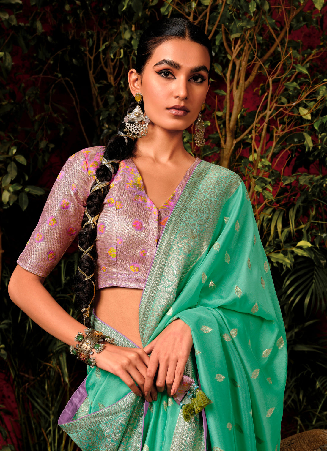 Beautiful Designer Wedding Wear Pure Viscose Dola Silk Saree