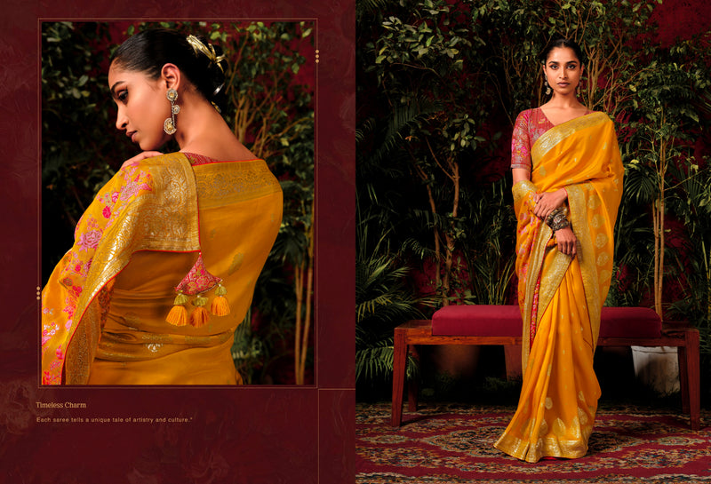Beautiful Designer Wedding Wear Pure Viscose Dola Silk Saree