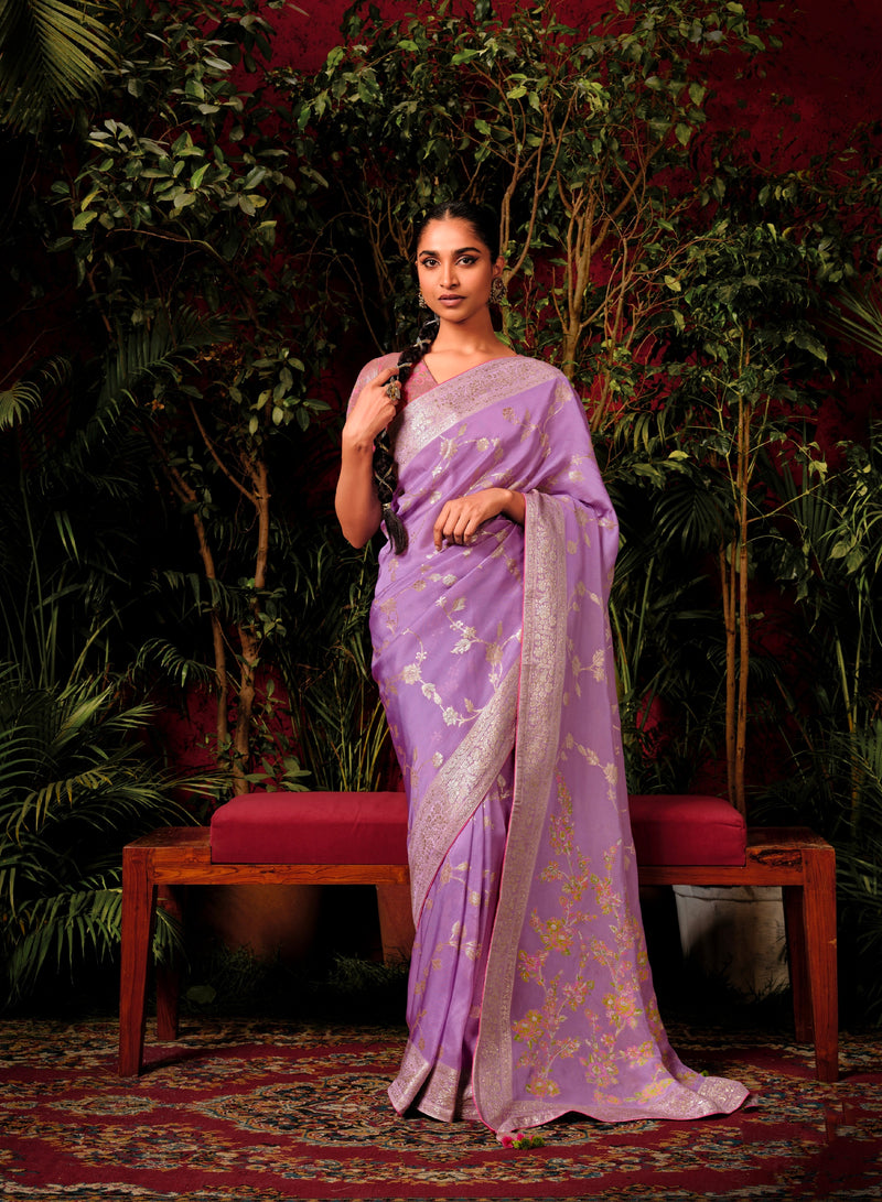 Beautiful Designer Wedding Wear Pure Viscose Dola Silk Saree