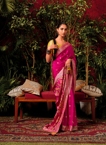 Beautiful Designer Wedding Wear Pure Viscose Dola Silk Saree